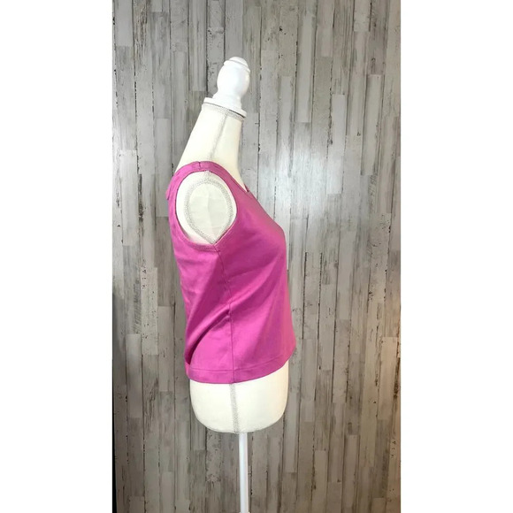 Vintage Name Dropper's Women's Medium Summer Casual Sleeveless Pink Tank Top - Picture 4 of 6